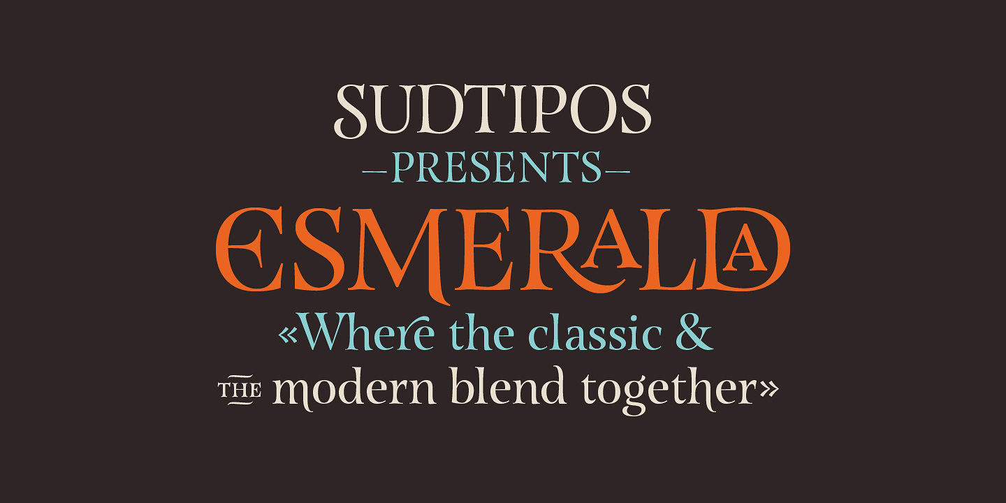 Example font Esmeralda Pro #1